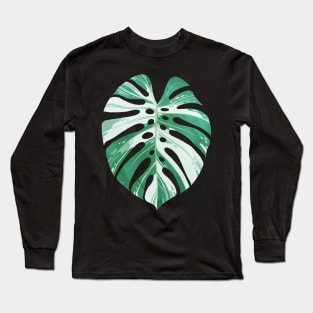 Monstera variegata leaf Long Sleeve T-Shirt